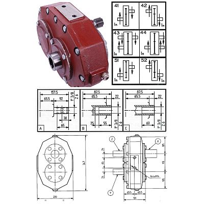 Getriebe Comer MR-90 - 1:1
