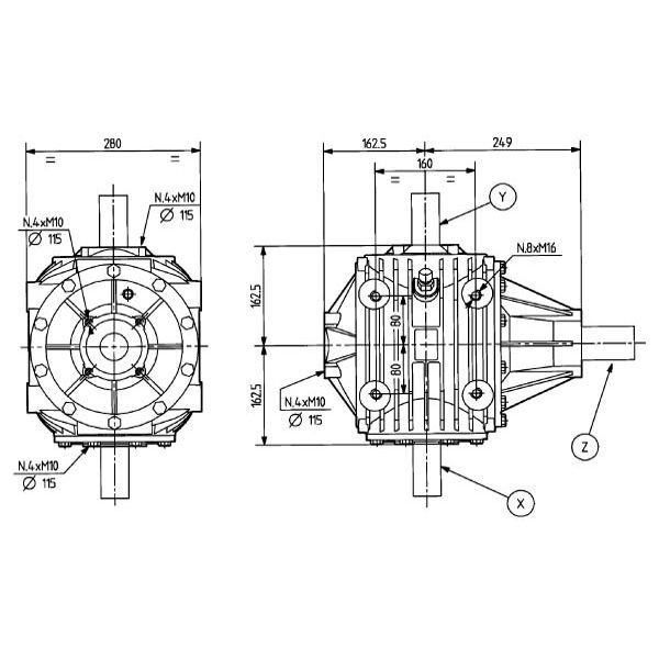 Getriebe Comer T-301B 1:1