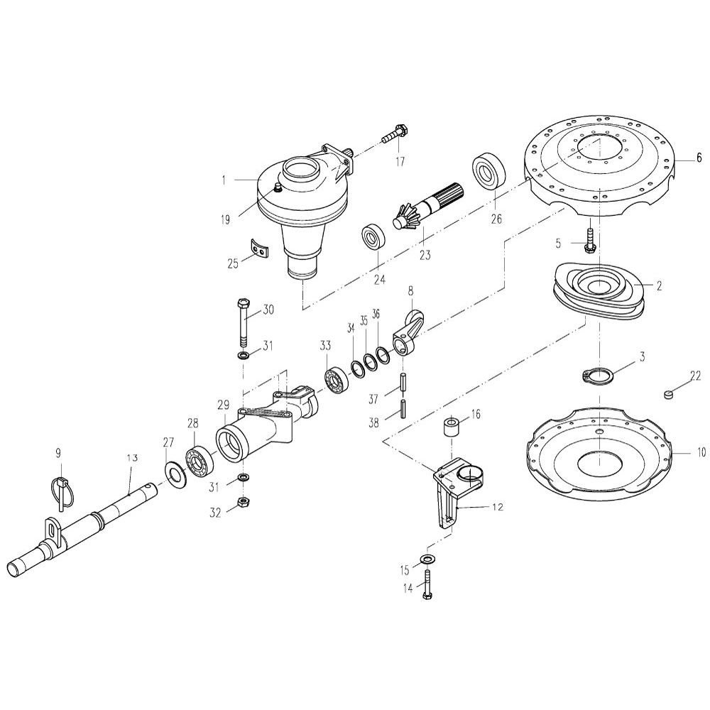 Kreiselantrieb ab M. Nr. 2001 passend für Deutz-Fahr SwatMaster 7751