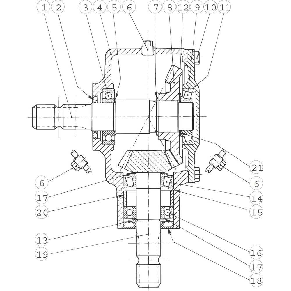 Getriebe 540 rpm Anbauvorrichtung passend für JF-Stoll GX 2405 SM