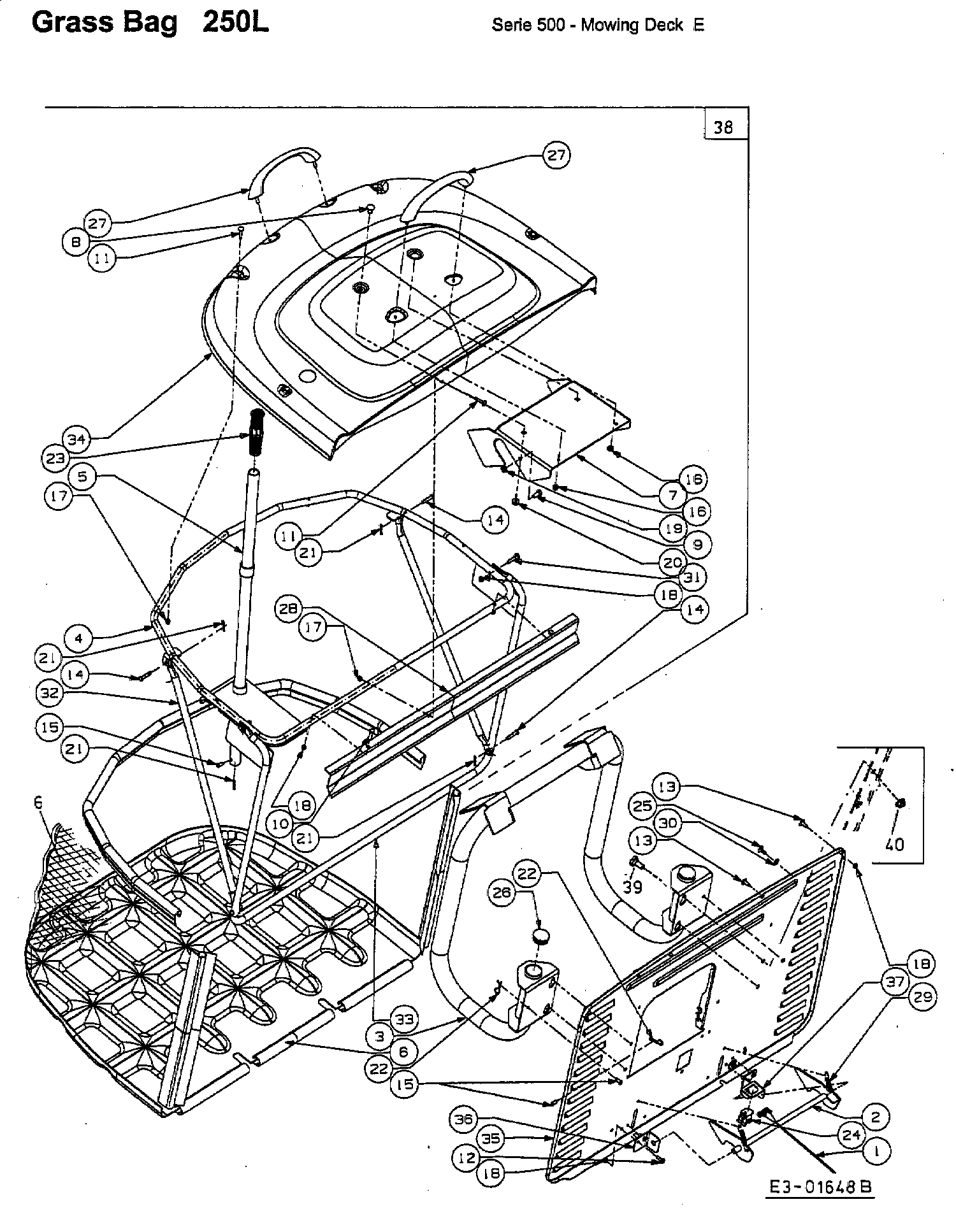 Grasfangkorb, 13AA509E610 (2002), EDT 135-92, Rasentraktoren, Edt