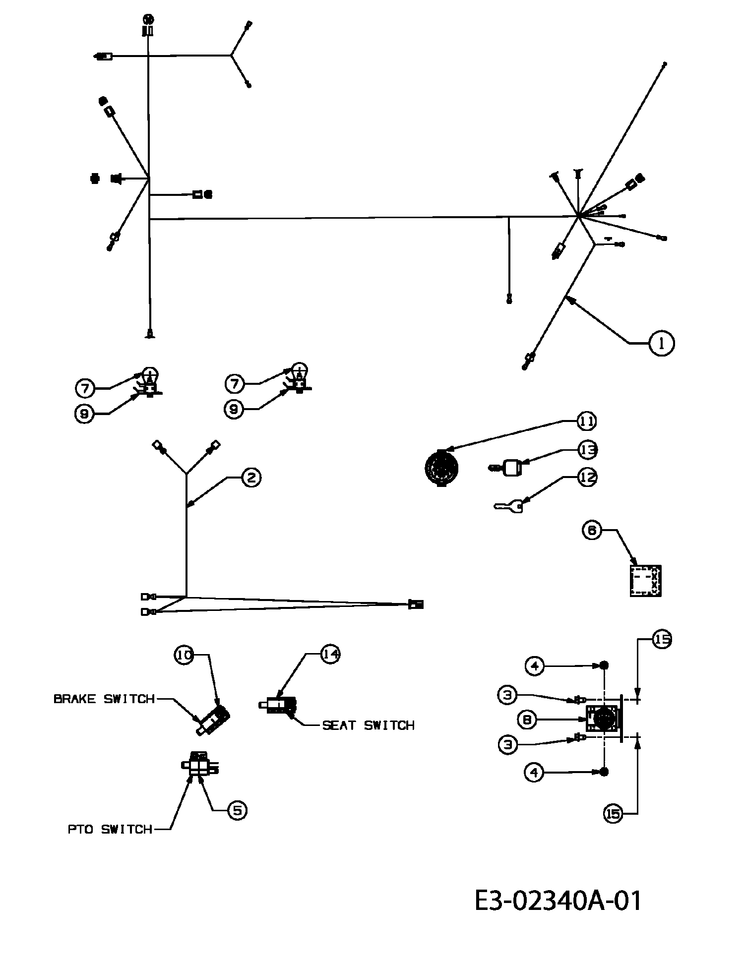 Elektroteile, 13A3481N684 (2007), BL 175/105 A, Rasentraktoren, Bolens