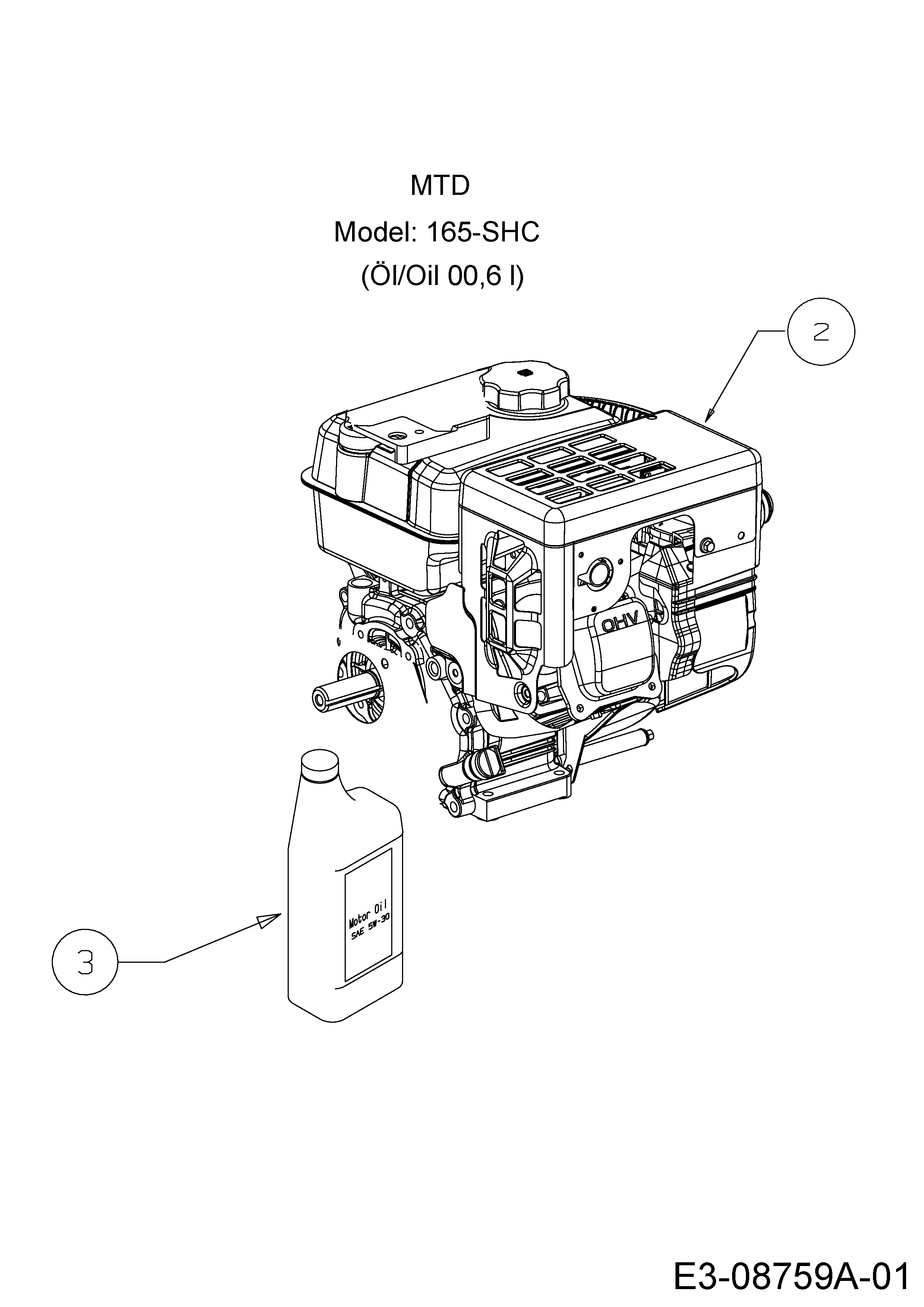 Motor MTD, 31A-32AD650 (2015), SF 56, Schneefräsen, WOLF-Garten